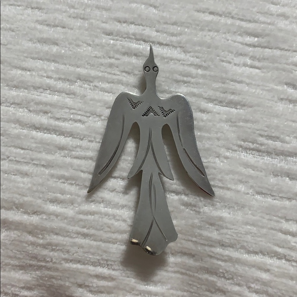 Sterling silver phoenix pendant